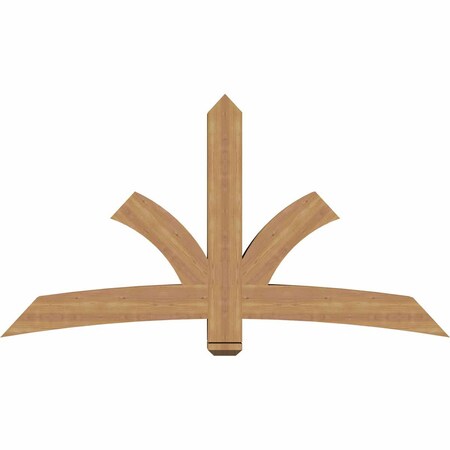 Ekena Millwork Davenport Timber Gable Bracket, Western Red Cedar, 72"W x 39"H x 5 1/2"D x 5 1/2"F, 13/12 Pitch GBW072X39X0606DAV00SWR